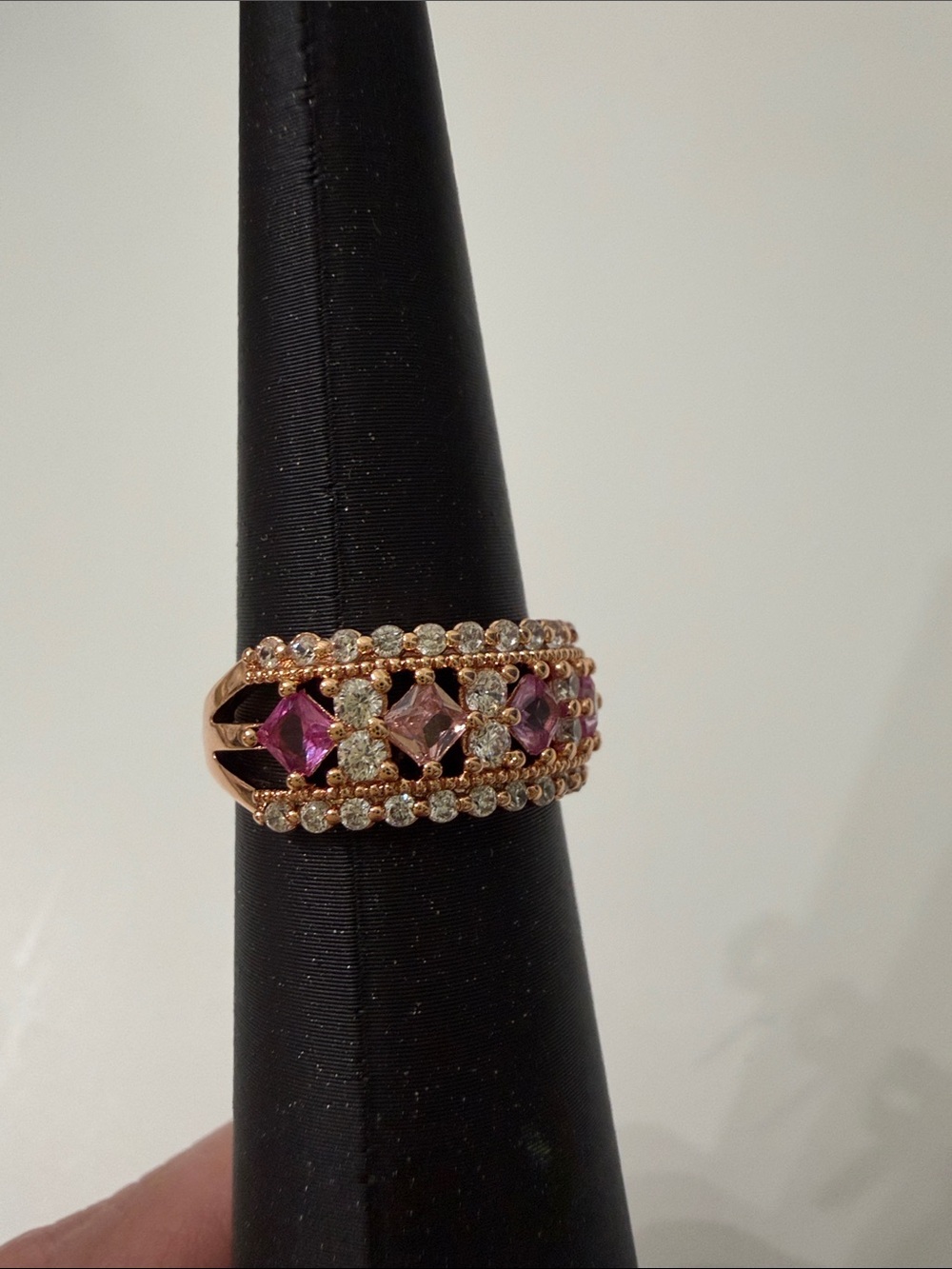 BP rose gold ring